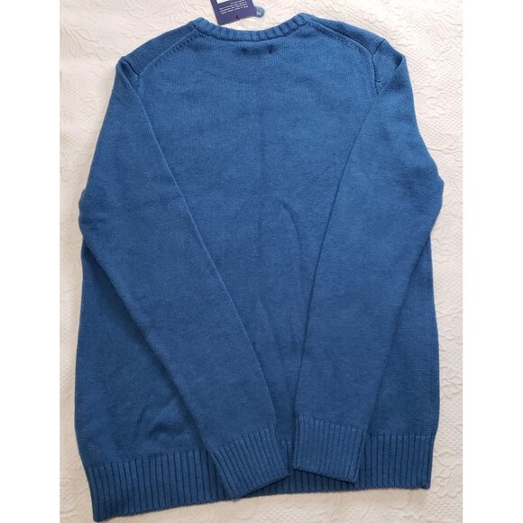 Croft & Barrow Men's Blue Crewneck Long Sleeve Sweater Medium NWT - Picture 2 of 8